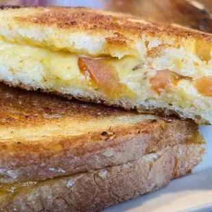 Grilled cheddar with tomato