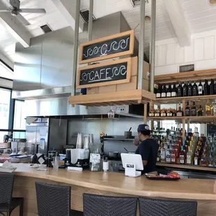 Interior bar (if you need some A/C and sports on TV)