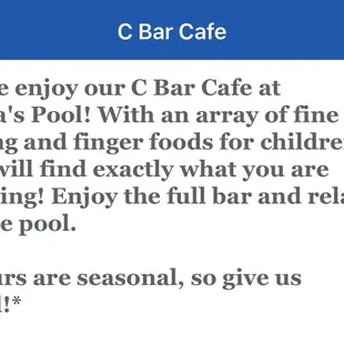 Poolside dining &amp; cocktails at Cinnamon Shore, steps from the south boardwalk and beach marker #44.