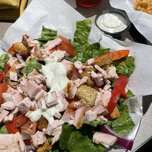 Bbq salad with smoked turkey