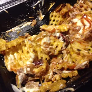 Waffle fry nachos