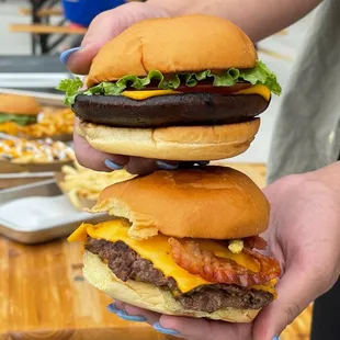 Portabello Mushroom Burger &amp; the Colorado Double Cheeseburger