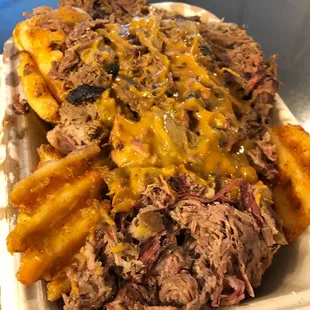 &quot;Big Ass Brisket Over Waffle Fries&quot; (IG: @206foodie)