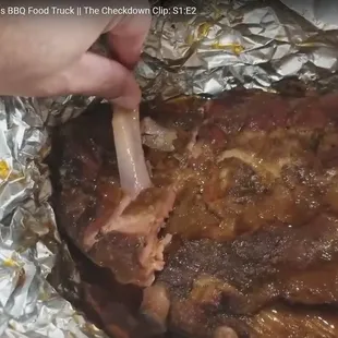 Ribs so tender they fall off the bone!