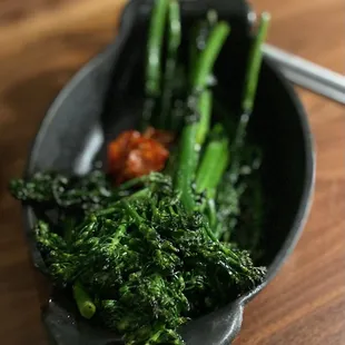 Broccolini and Guajillo Relish