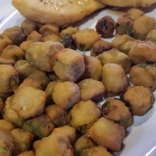 Fish and okra......not that great.