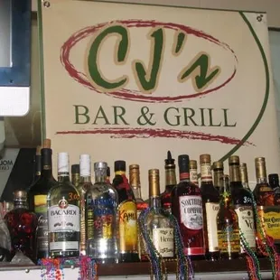 a variety of liquors