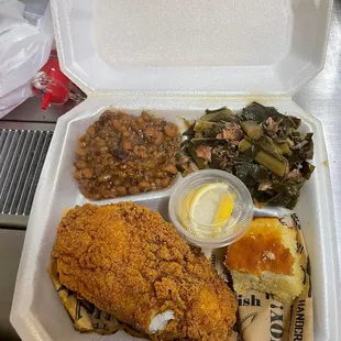 Catfish fillets dinner