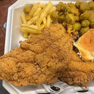 2pc Catfish dinner.