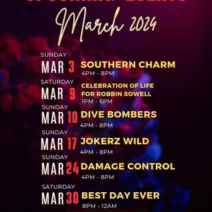 The best live music in the East Bay! Every Wednesday it&apos;s Live Band Karaoke and every Sunday they have a different band from 4pm-8pm.