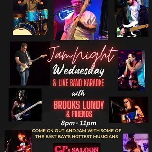 Live band karaoke with awesome musicians every Wednesday.  Every week is something new!