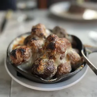 meatballs in a skillet