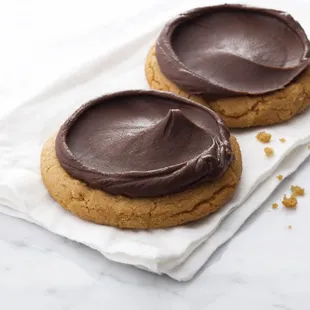 C.Krueger's Finest Baked Goods - Peanut Butter Fudge Iced Cookies! Go Buckeyes!