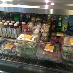 juices, salads, cold sandwiches... etc
