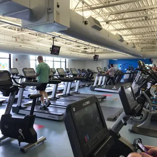 Larger cardio area.