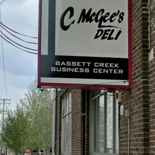 a sign for a business