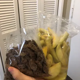 Seedless li hing mui and pickled mango