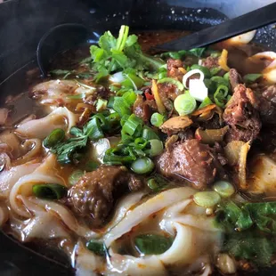 Duck with handcut noodles soup