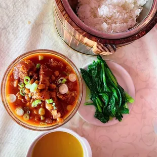 Chongqing Style Braised Pork Over Rice Combo