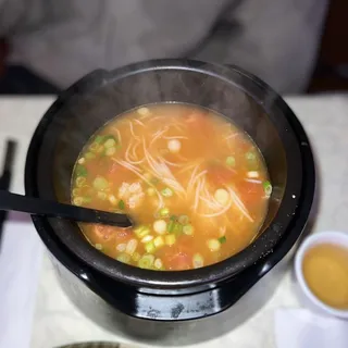 Tomato and Meatballs Mixian Soup