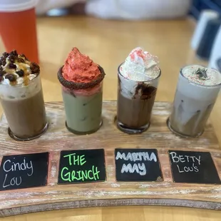 The Grinch Coffee Flight