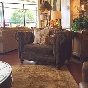 Monte Carlo Upholstered Chair with Nailheads