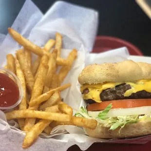 Charbroiled Johny U cheeseburger