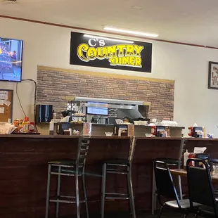 Eat at the food bar.