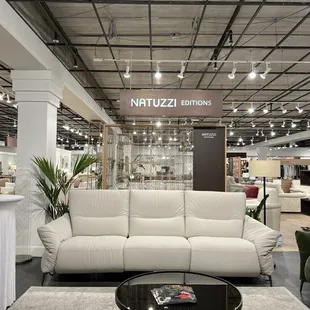 Just a small snapshot of the large showing featuring Natuzzi Editions.