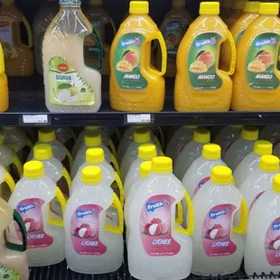 Guava, lychee, and mango juices