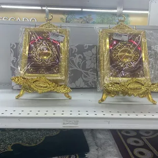 a gold plated clock