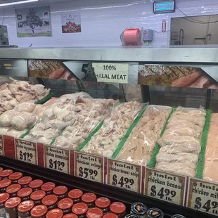 a variety of meats