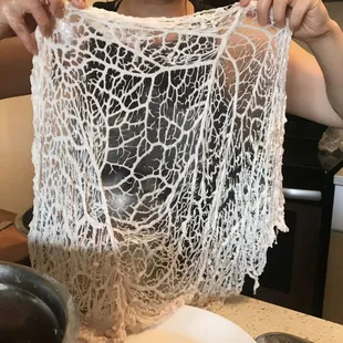 Caul fat best for sea food roll or italian meat ball roll