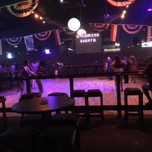 The view of the dance floor