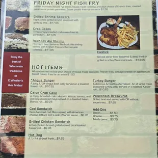 Menu as of 8/9/2024
