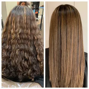 Brazilian Blow Out before and after