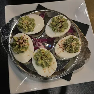 Smoked Trout Deviled Eggs