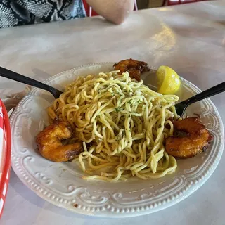 Garlic Noodles w/ Shrimp