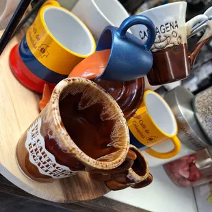 Cute coffee cup display
