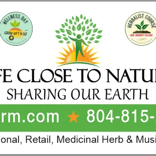 the logo for life close to nature sharing our earth