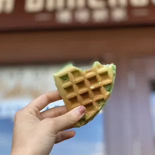 Green waffle