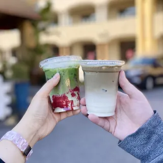 Iced Matcha Strawberry Latte