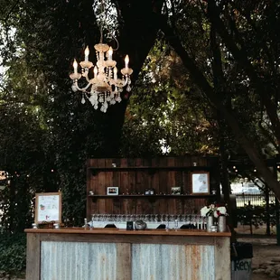 Bar area set up