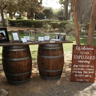 Welcome Table set up by Cristina
