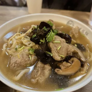 Mushrooms and Chicken Noodle Soup