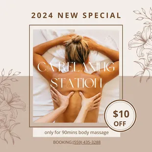 new year special: $10 off for 90mins massage