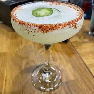 Spicy Greentini mocktail