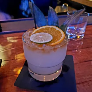 Mai Tai - made with rhum agricole and an ovenproof dark rum float
