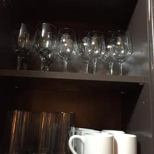 Plenty of glassware in cabana 402