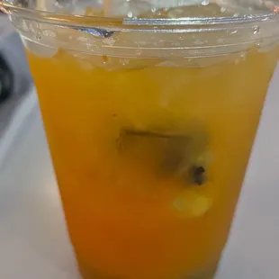 Mountains in Florida - Alpine Lafayette Whiskey, Preserve Blood Orange Liqueur, Fresh Lemon, Blueberries, Orange, Passion fruit. Tasty!